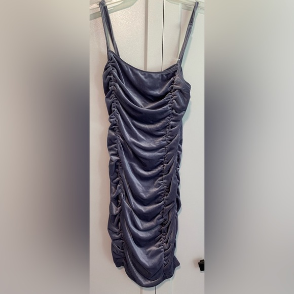 Forever 21 Rauched Stretchy Purple Haze Dress |Size Large - Picture 2 of 7